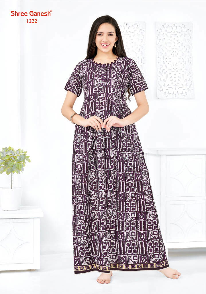 Kavya Vol 2 By Shree Ganesh Printed Cotton Nighty Wholesale Shop In Surat

